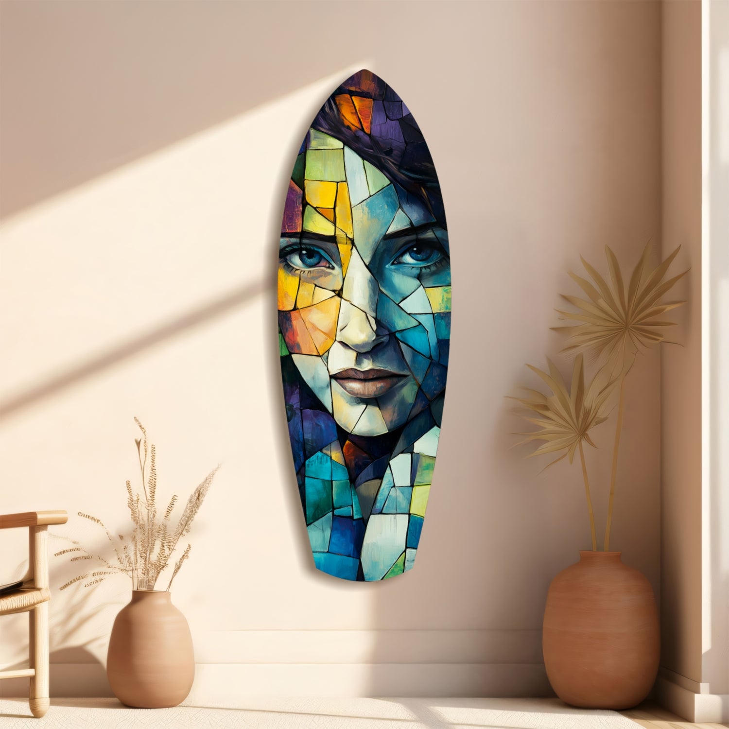 Fragmented Beauty Glass Wall Art.