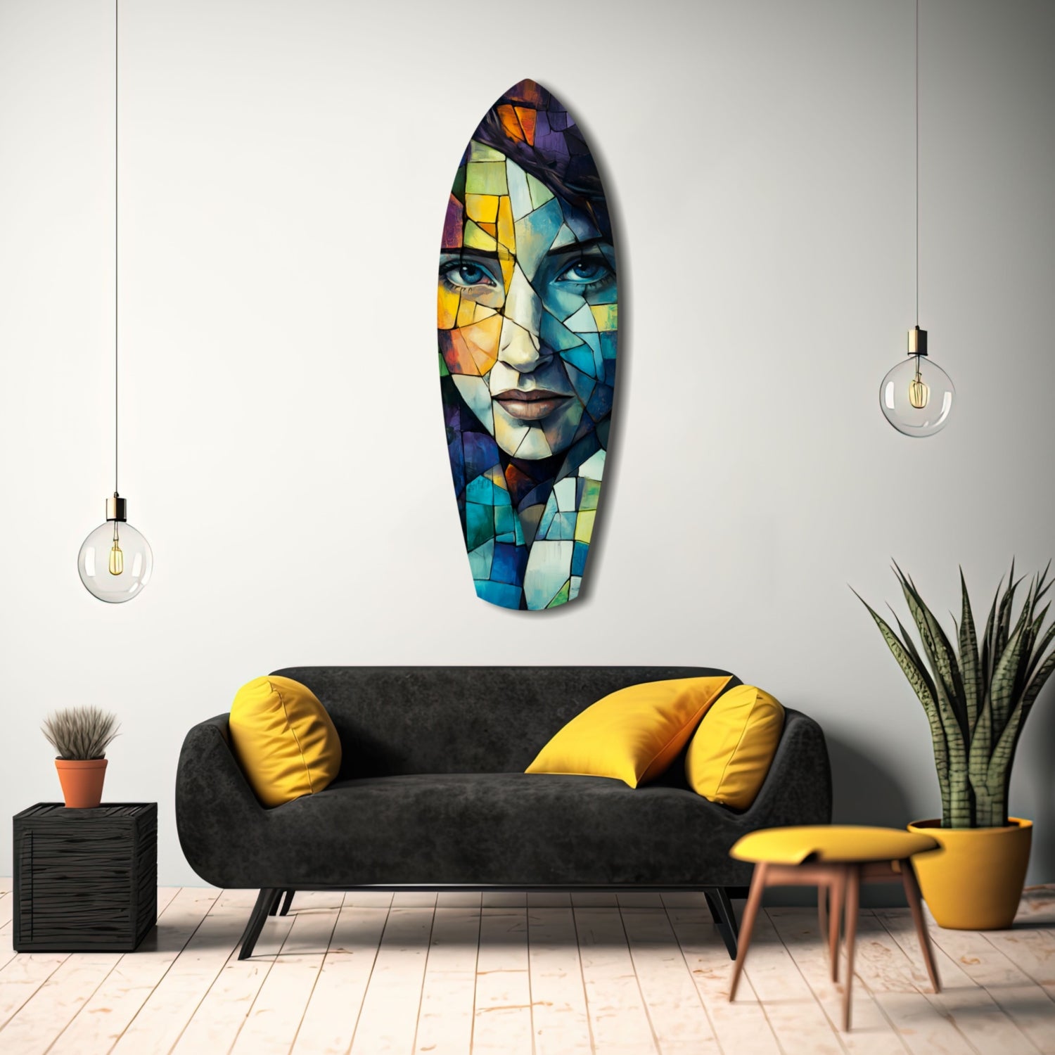 Fragmented Beauty Glass Wall Art.