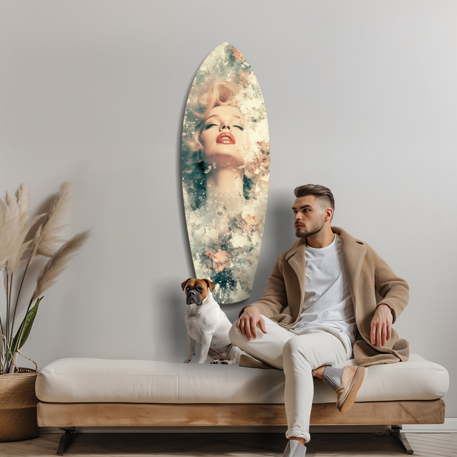 Floral Madonna Glass Wall Art.