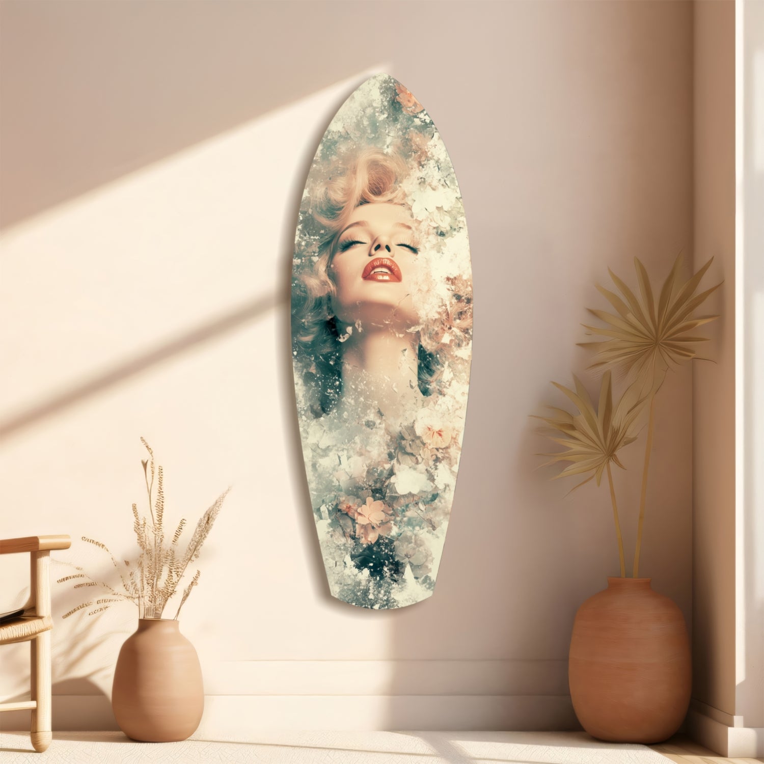 Floral Madonna Glass Wall Art.