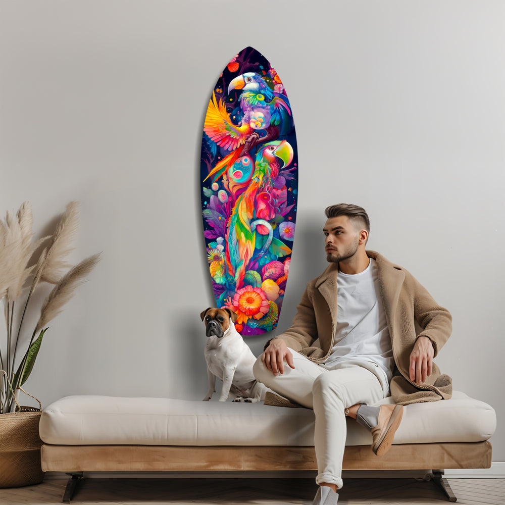 Tropical Symphony Glass Wall Art.