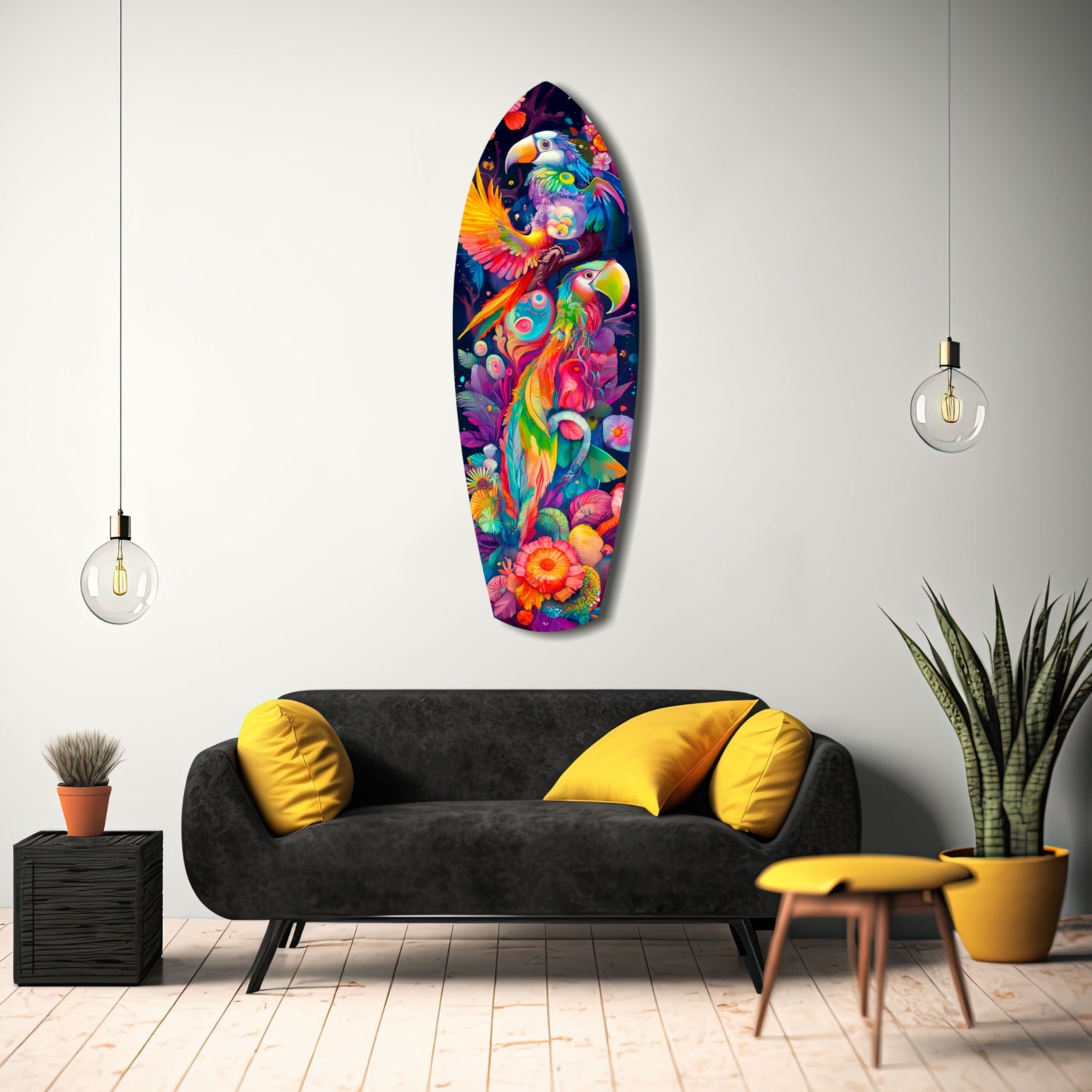 Tropical Symphony Glass Wall Art.