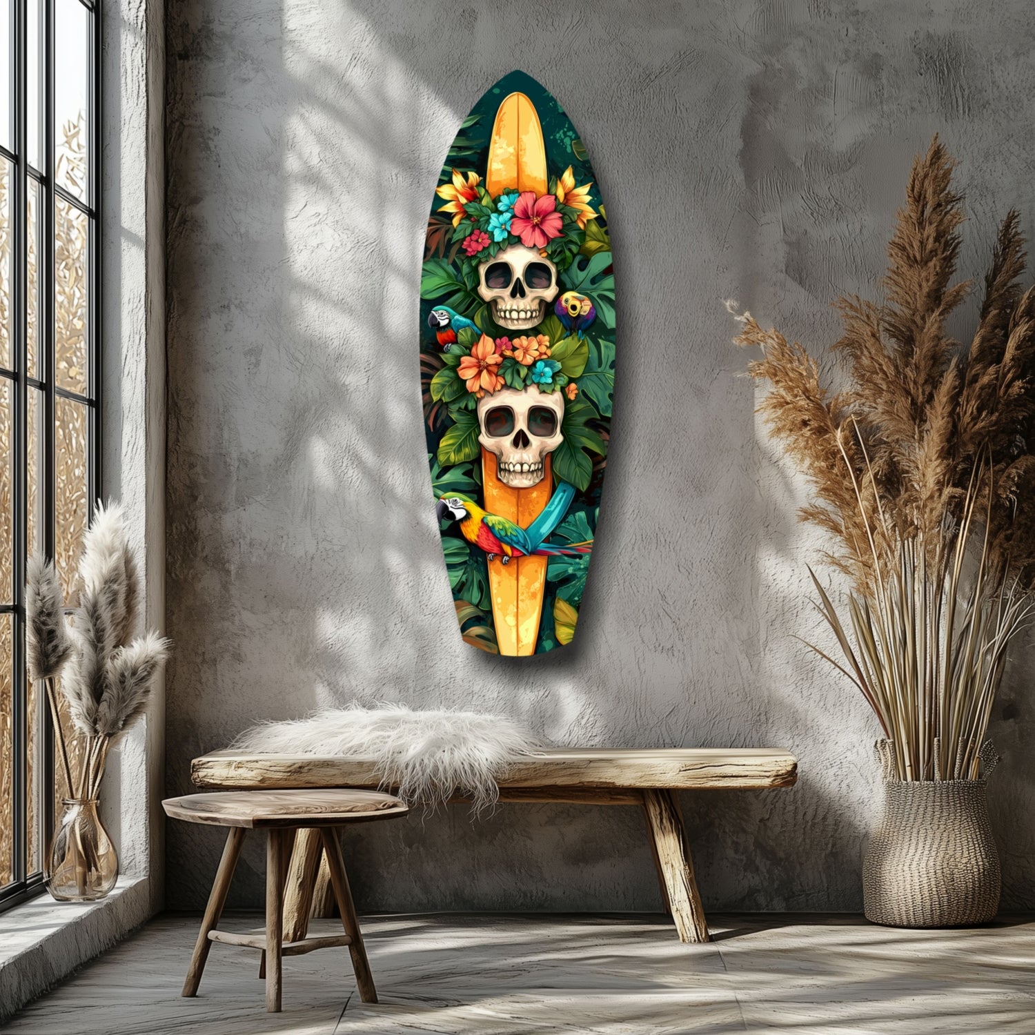 Tropical Mystique V2 Glass Wall Art.