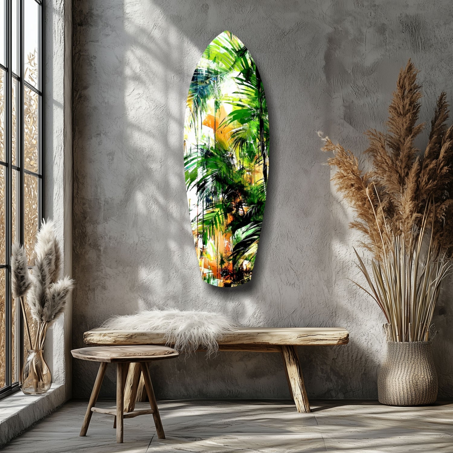 Tropical Forest Glass Wall Art.