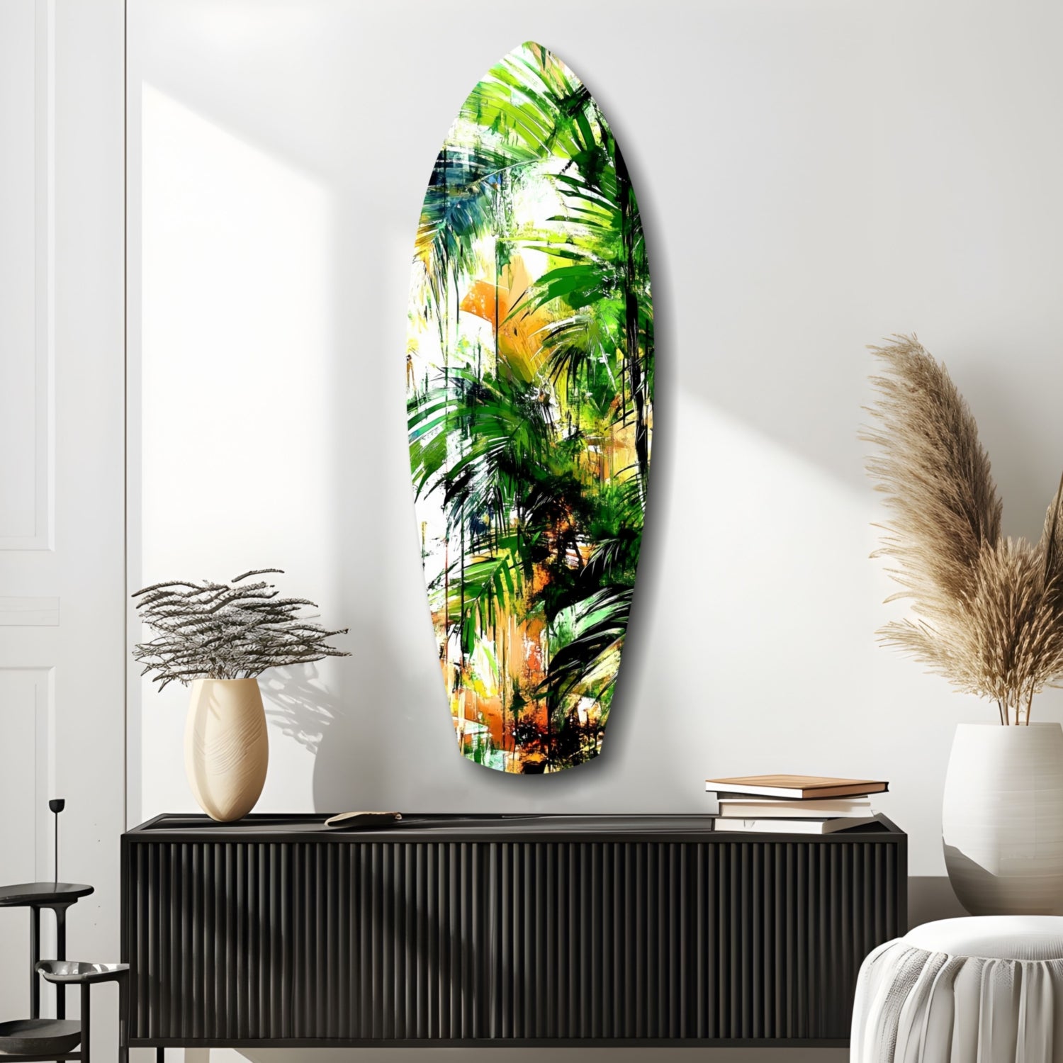 Tropical Forest Glass Wall Art.