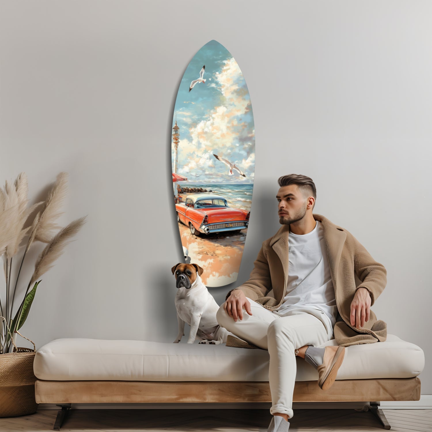 Timeless by the Sea Glass Wall Art.