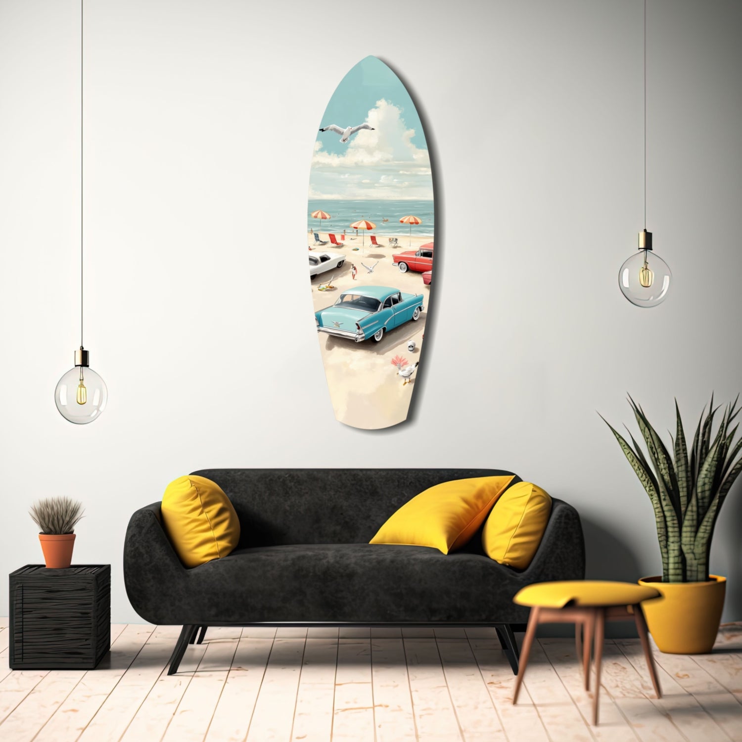 Timeless by the Sea V3 Glass Wall Art.