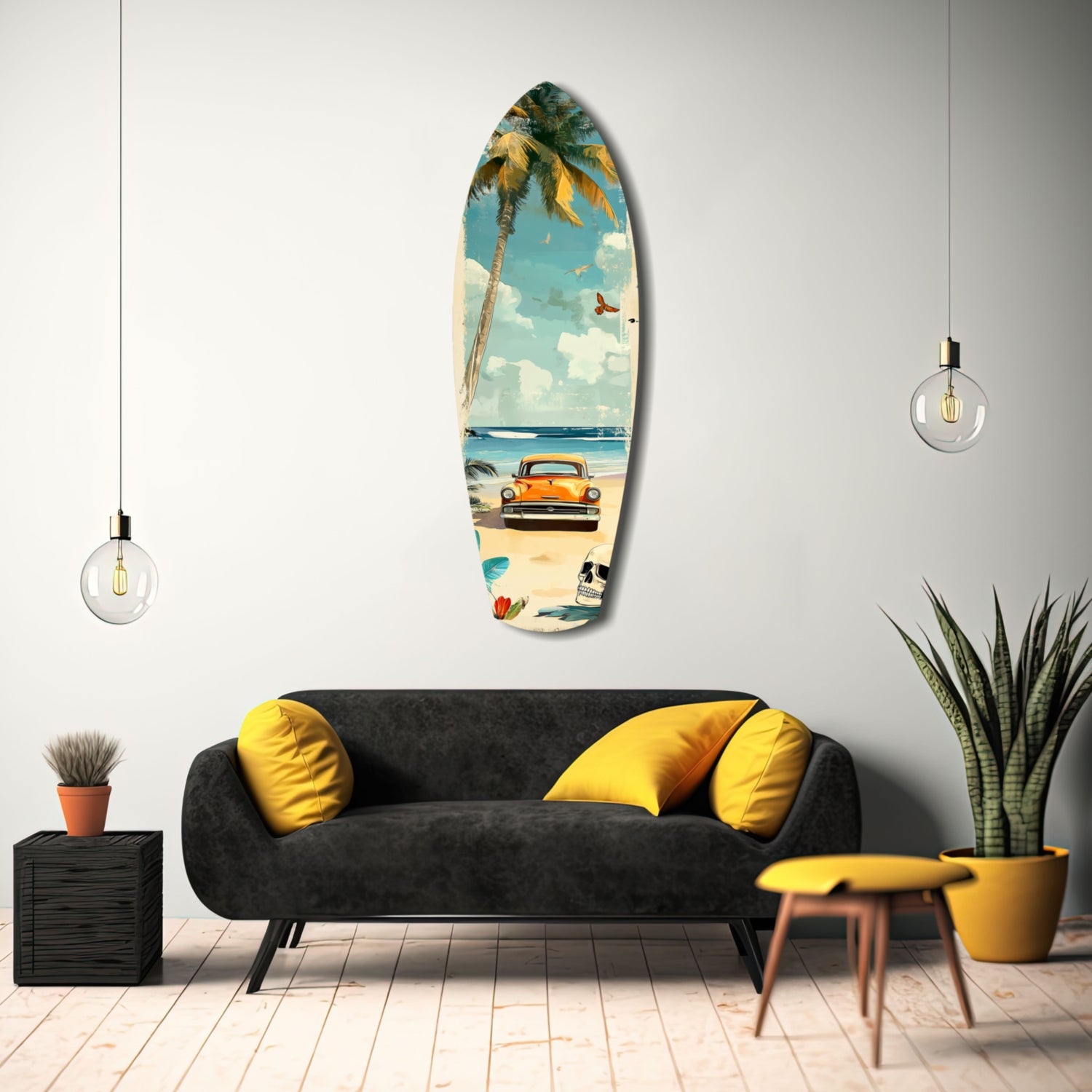 Timeless by the Sea V4 Glass Wall Art.