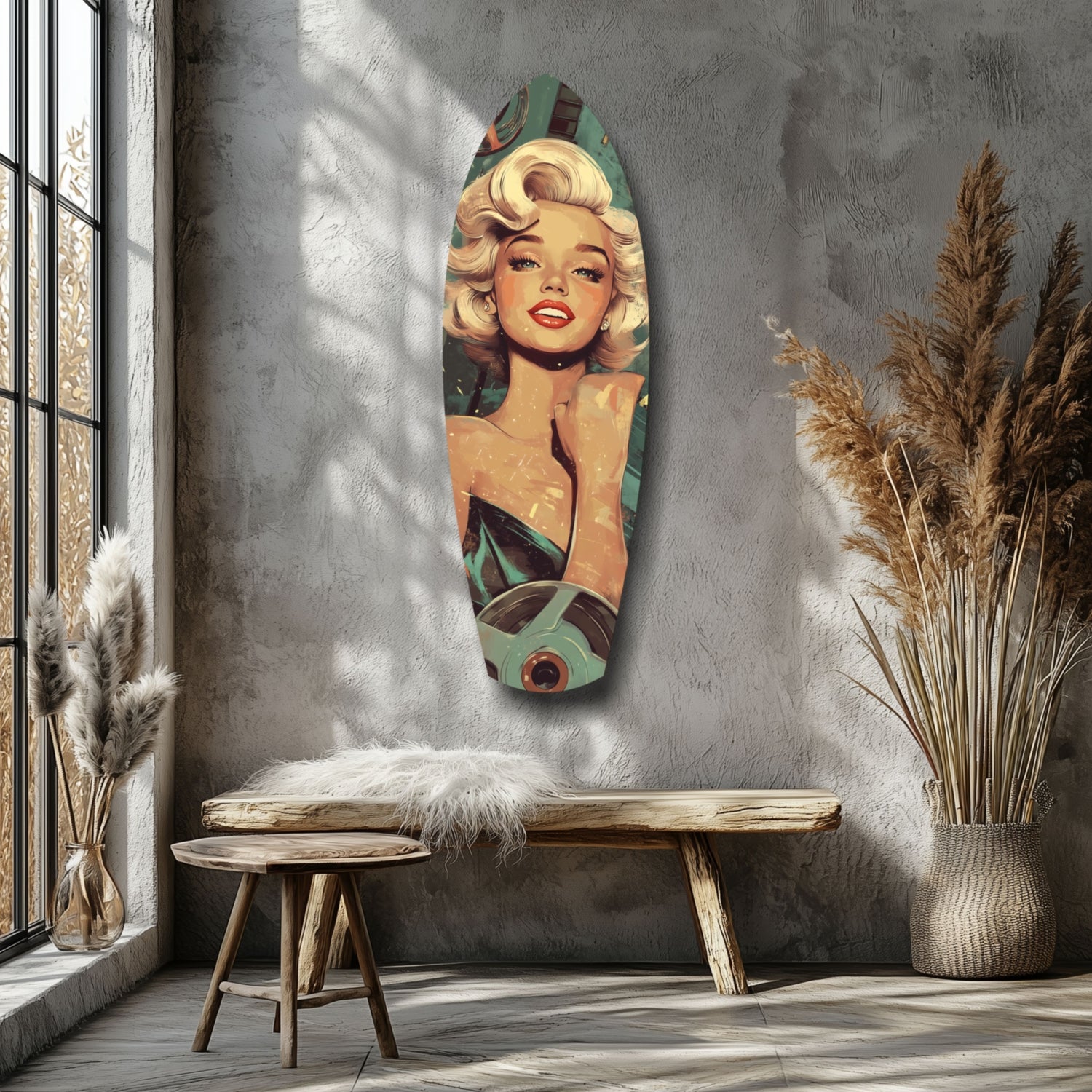 Marilyn Monroe V1 Glass Wall Art.