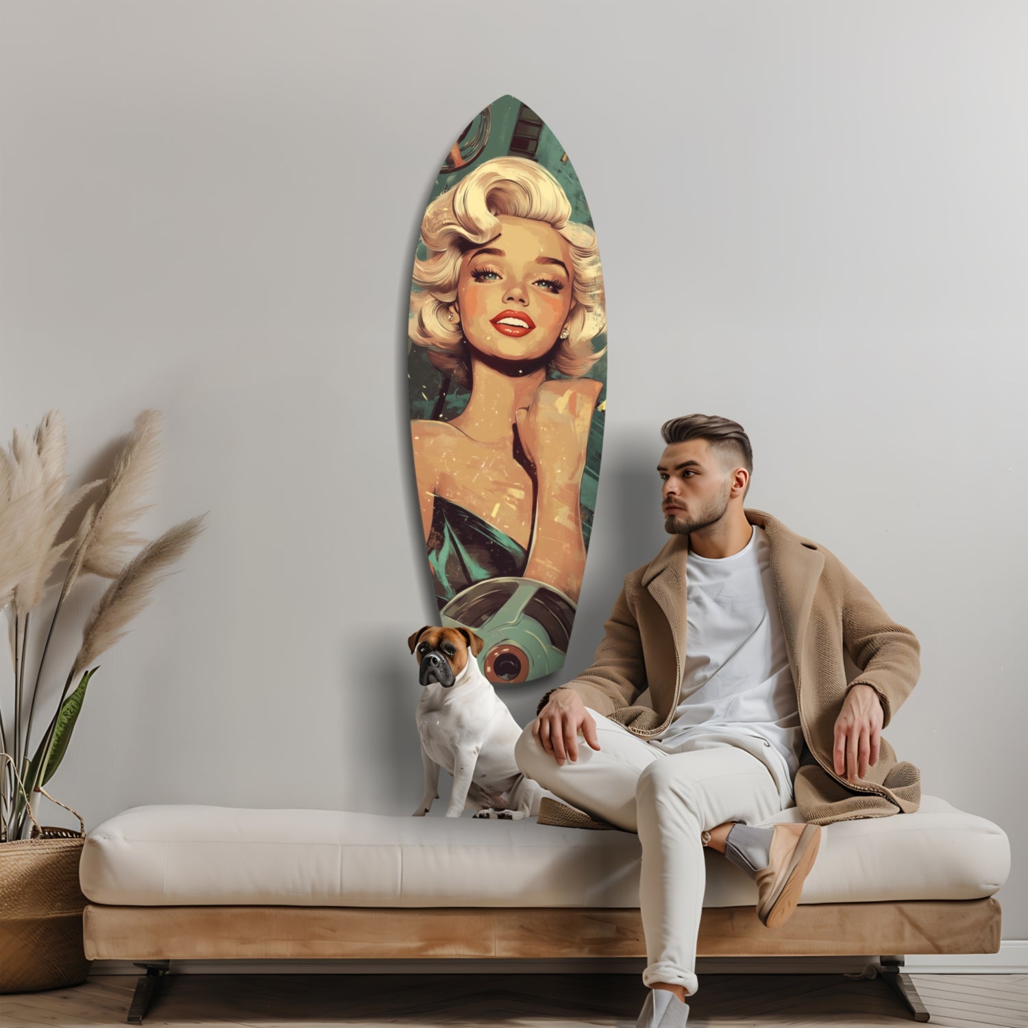 Marilyn Monroe V1 Glass Wall Art.