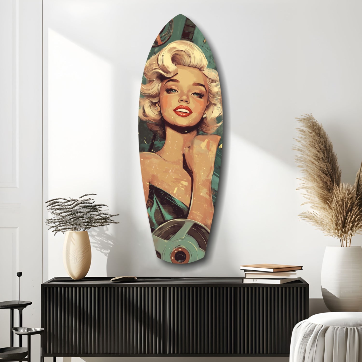 Marilyn Monroe V1 Glass Wall Art.
