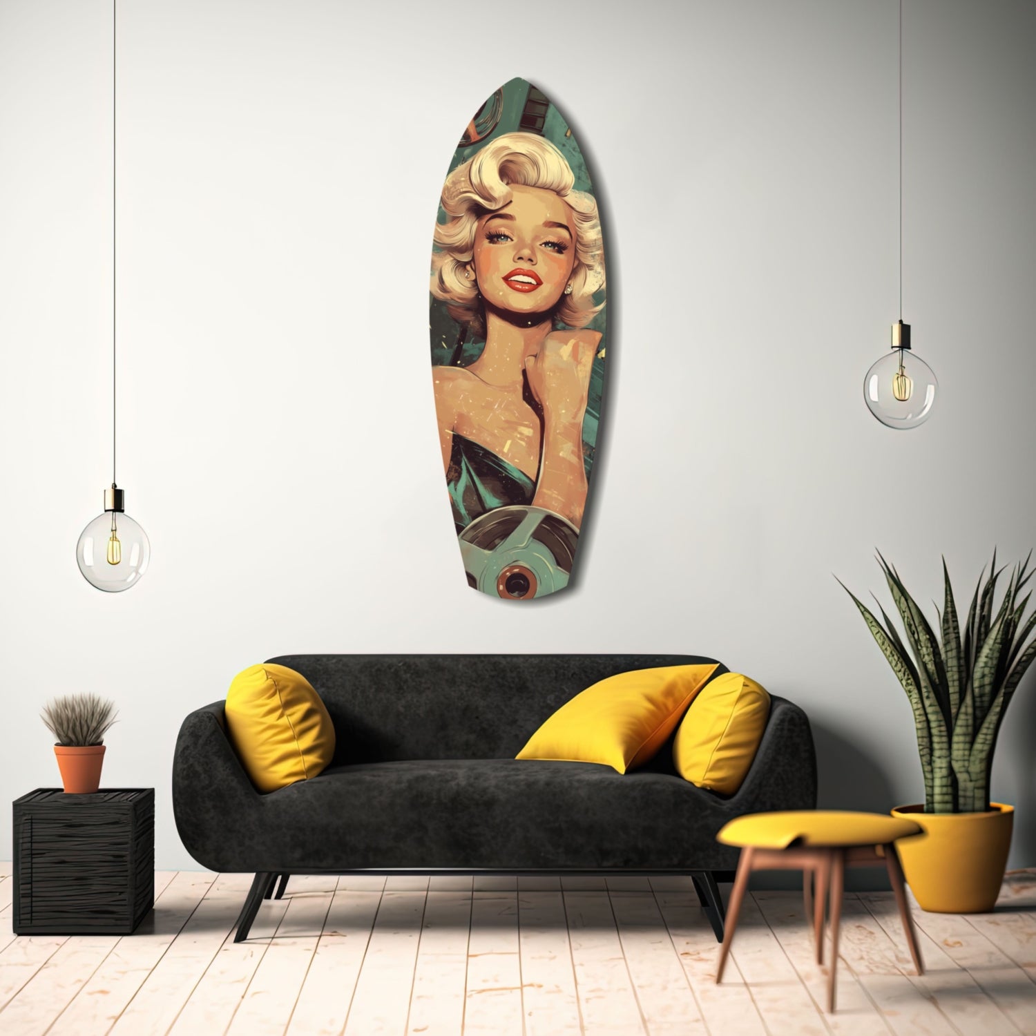 Marilyn Monroe V1 Glass Wall Art.