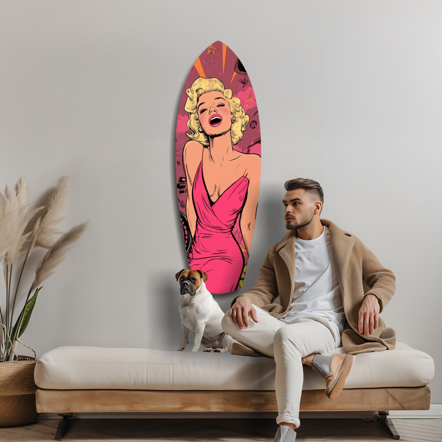 Marilyn Monroe V2 Glass Wall Art.