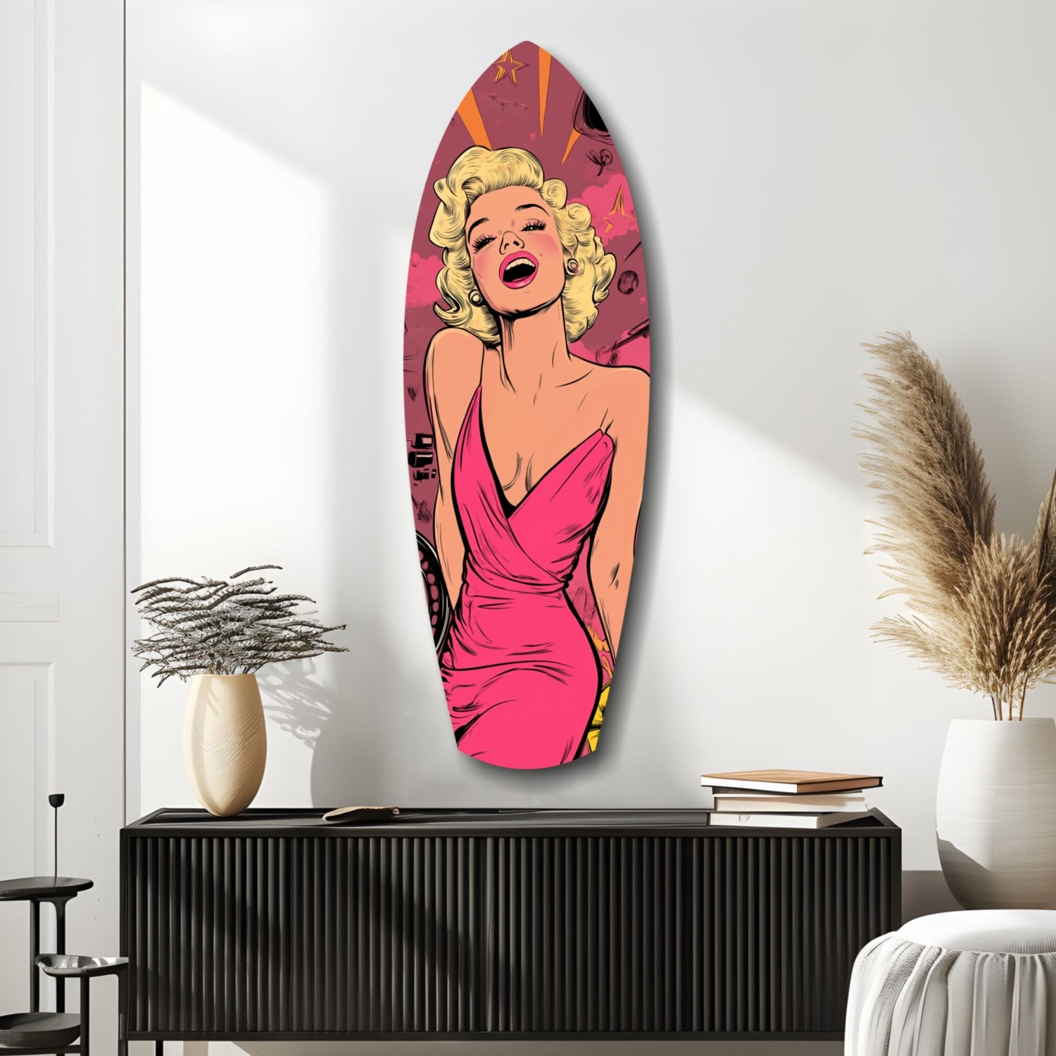 Marilyn Monroe V2 Glass Wall Art.