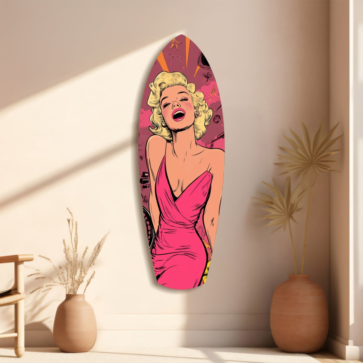 Marilyn Monroe V2 Glass Wall Art.