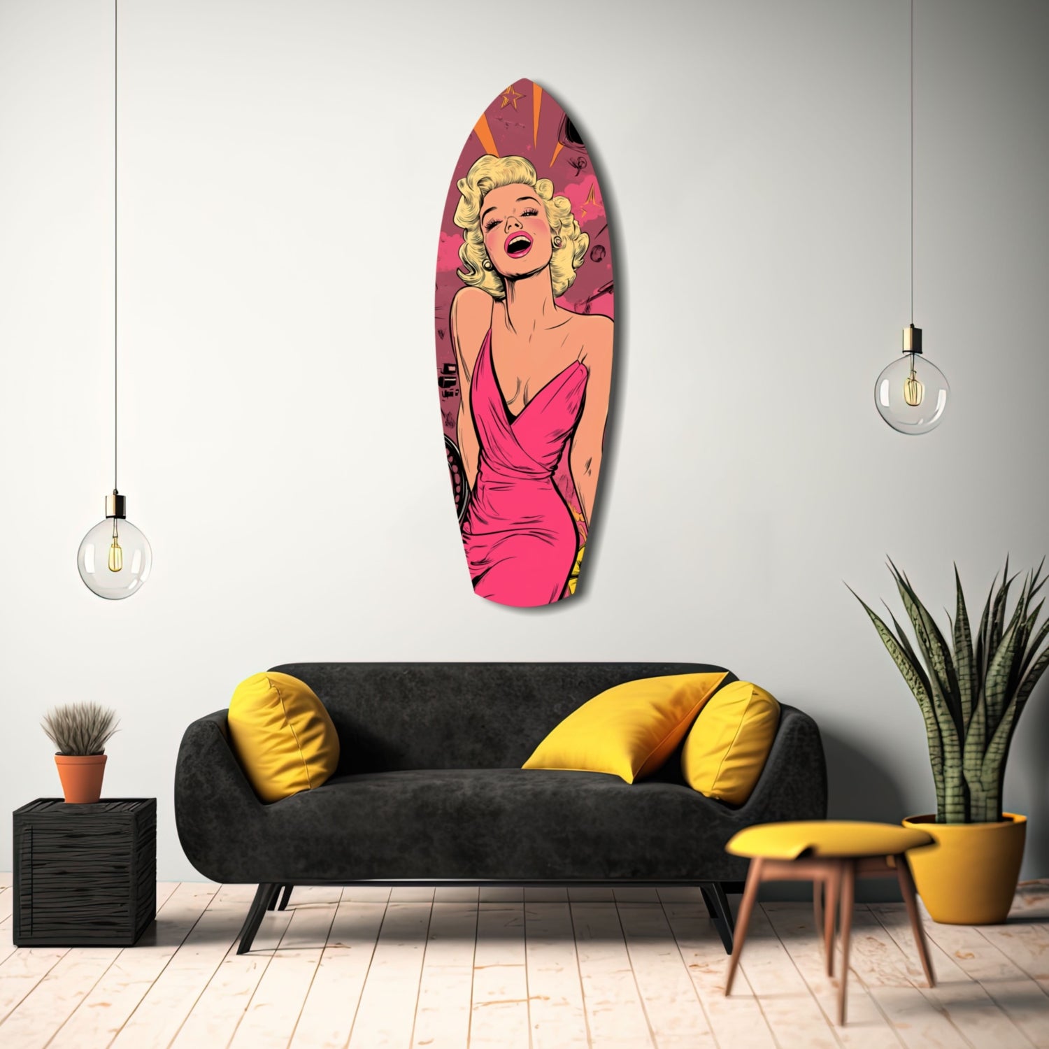 Marilyn Monroe V2 Glass Wall Art.