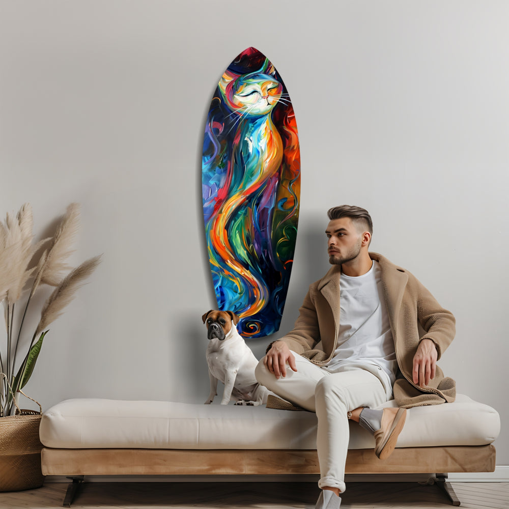 Cat Glass Wall Art.