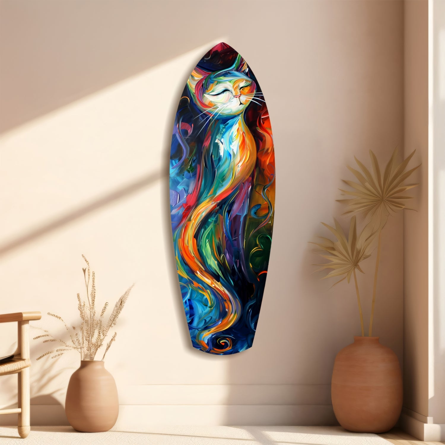 Cat Glass Wall Art.