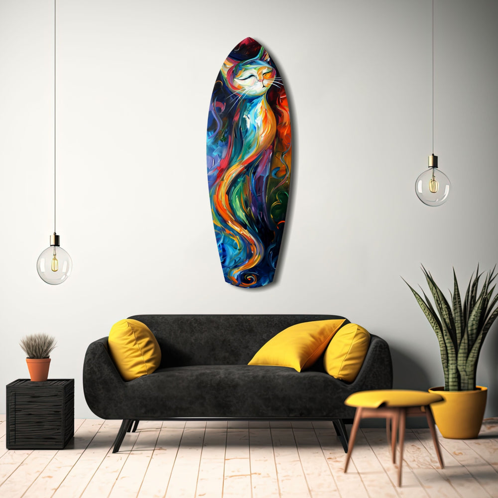 Cat Glass Wall Art.