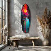 Dark City Glass Wall Art.