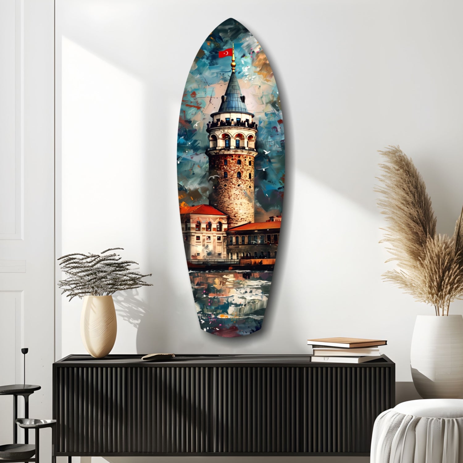 Galata Tower Glass Wall Art.