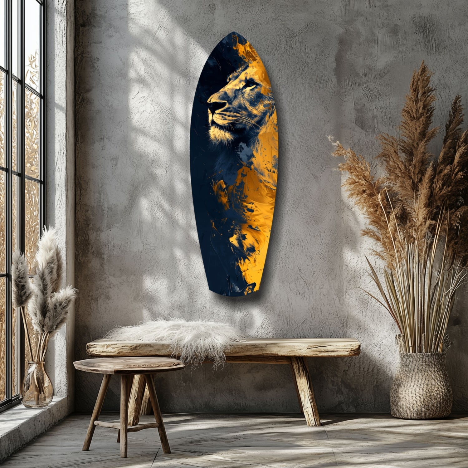 Lion Pride V1 Glass Wall Art.