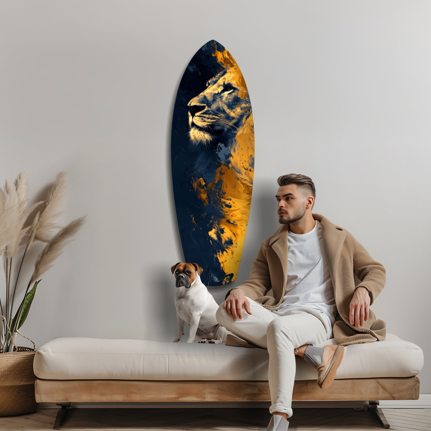 Lion Pride V1 Glass Wall Art.