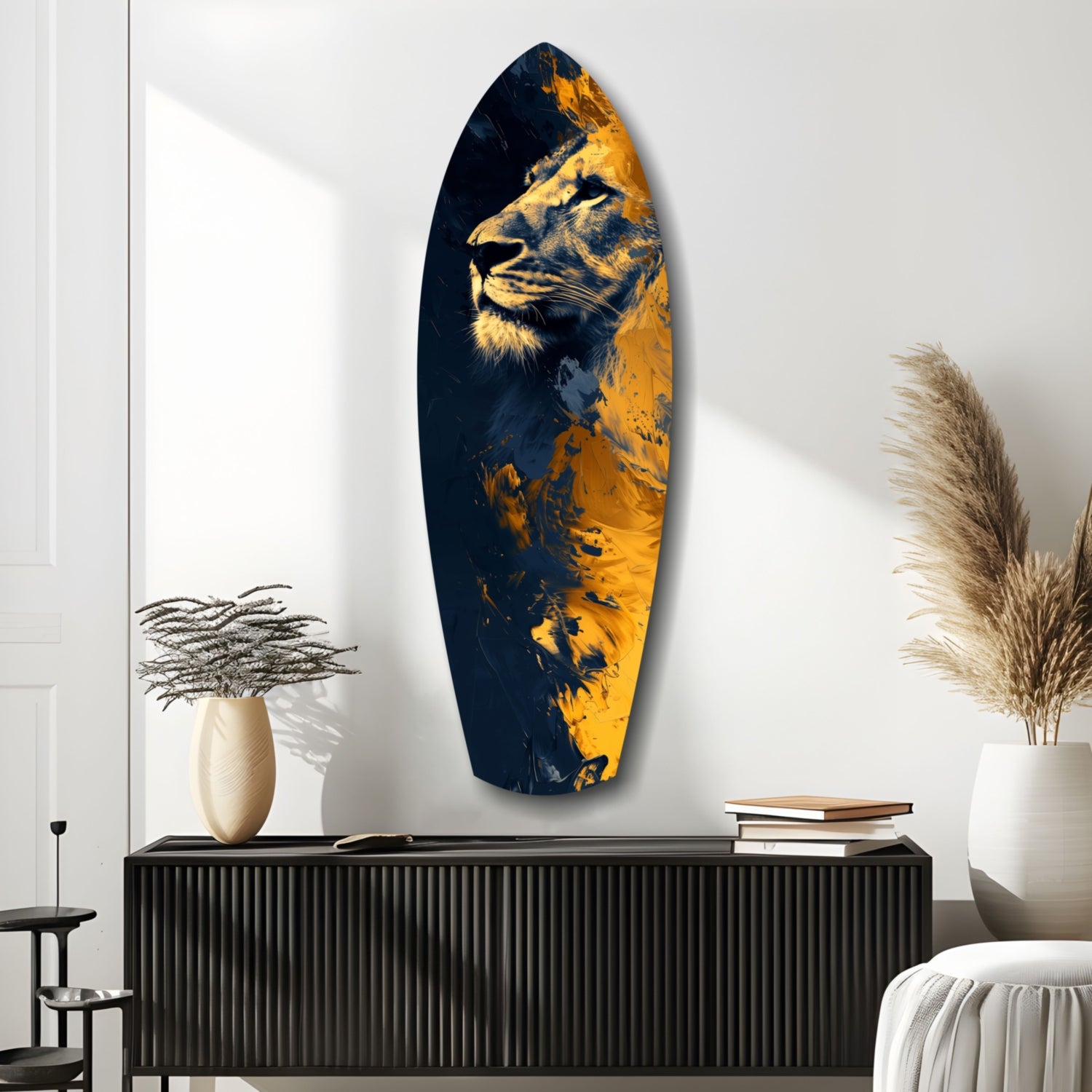 Lion Pride V1 Glass Wall Art.