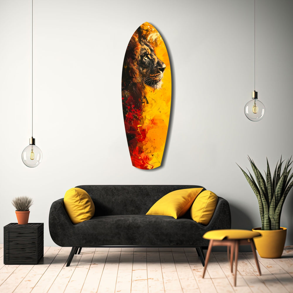 Lion Pride V2 Glass Wall Art.