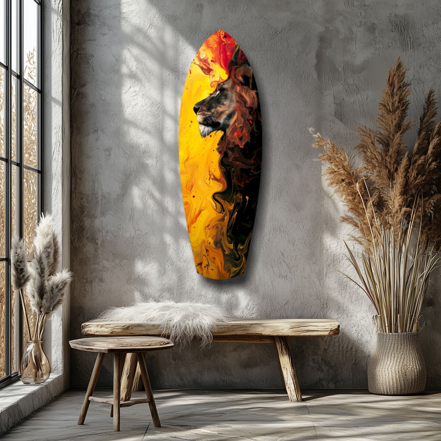 Lion Pride V3 Glass Wall Art.