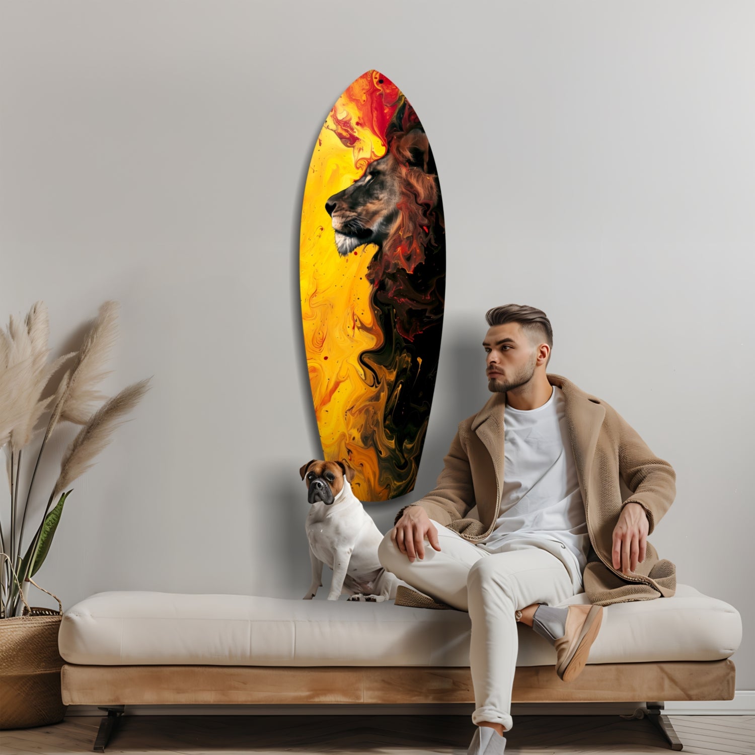 Lion Pride V3 Glass Wall Art.