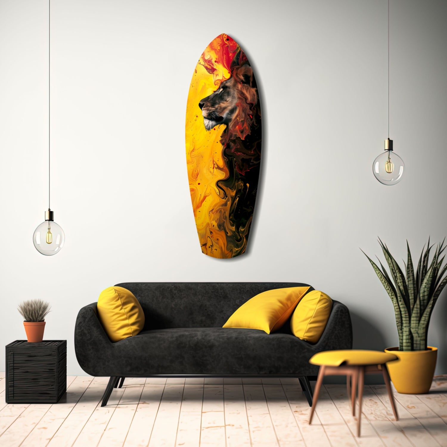 Lion Pride V3 Glass Wall Art.