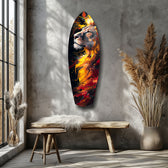 Lion Pride V4 Glass Wall Art.