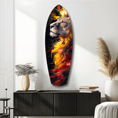 Lion Pride V4 Glass Wall Art.