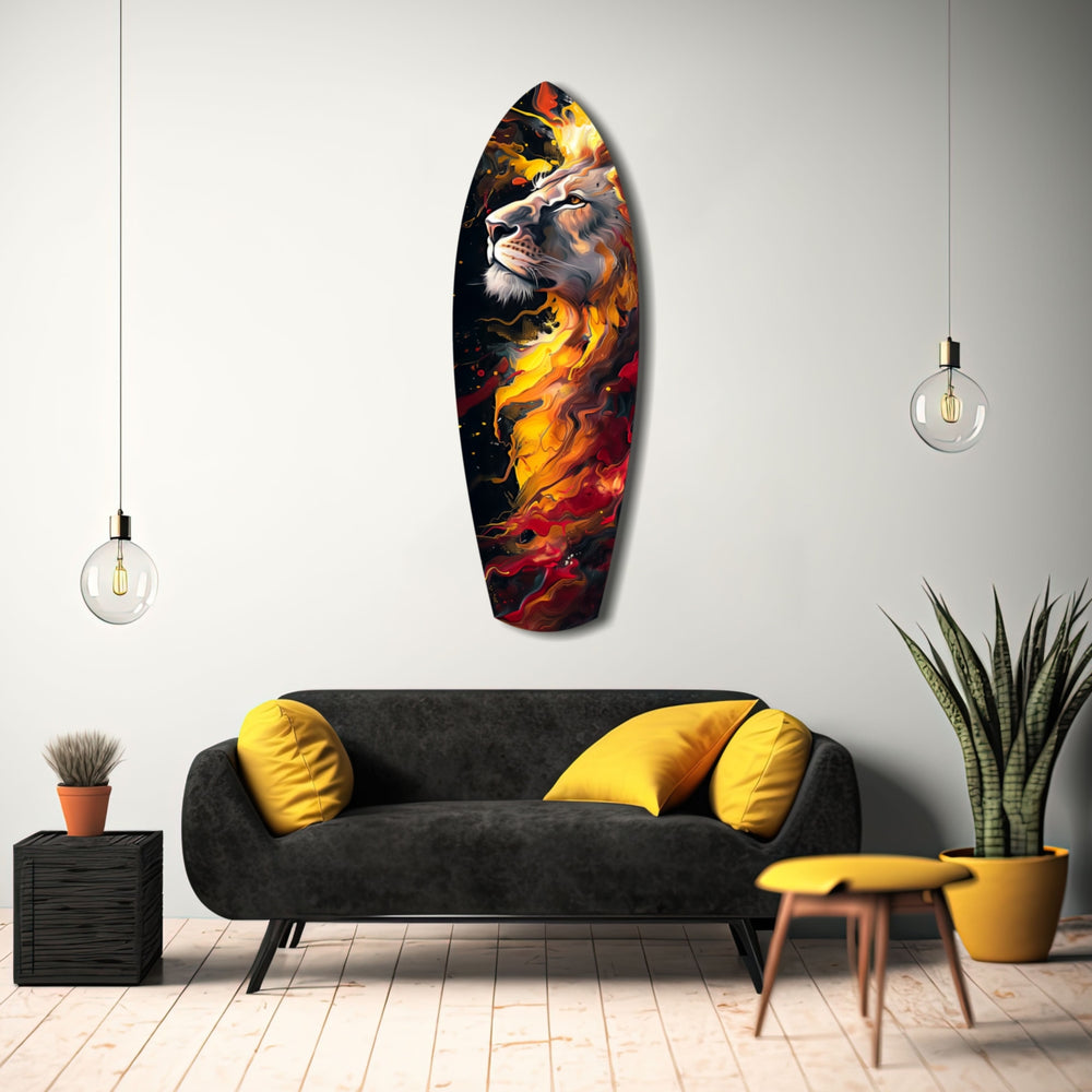 Lion Pride V4 Glass Wall Art.