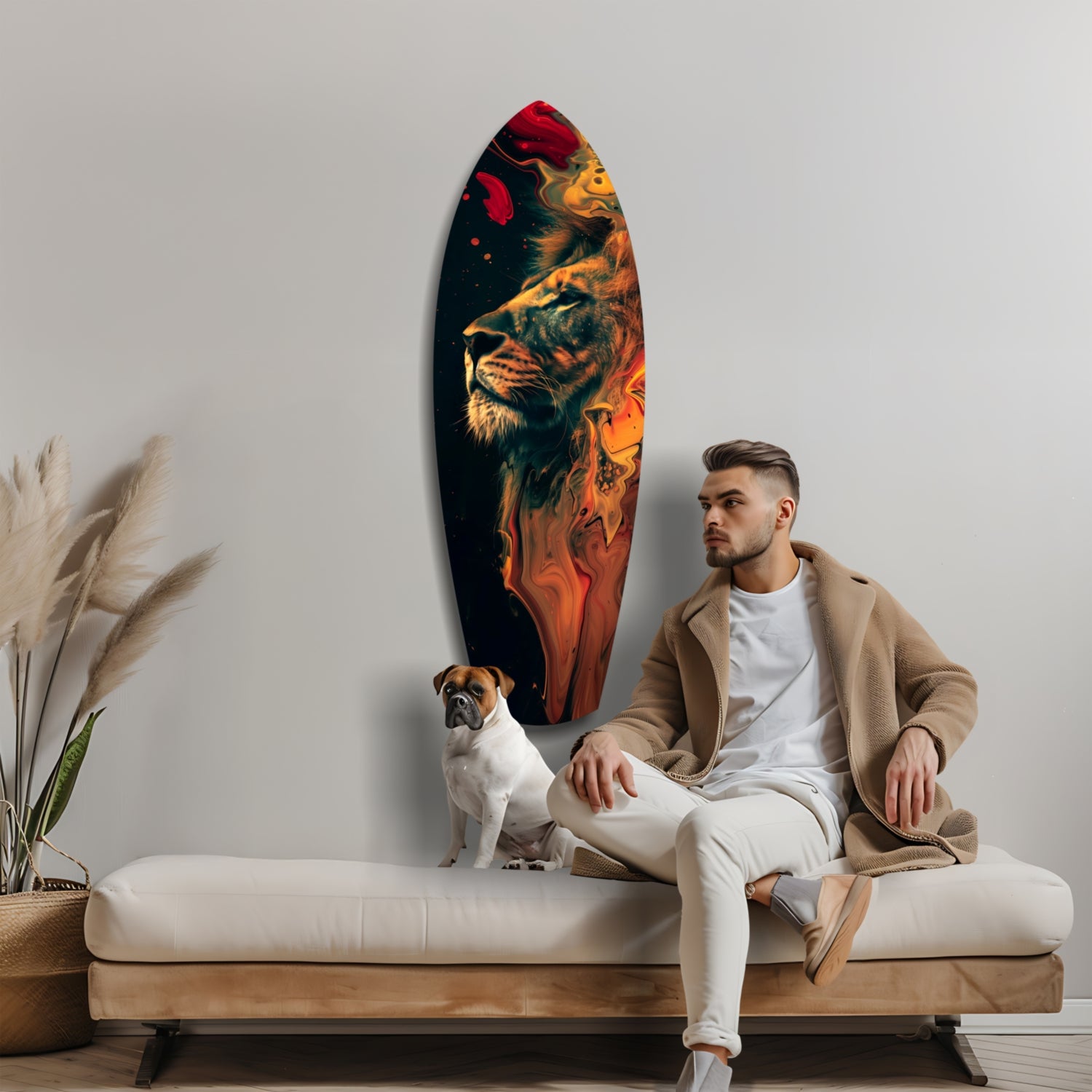 Lion Pride V5 Glass Wall Art.