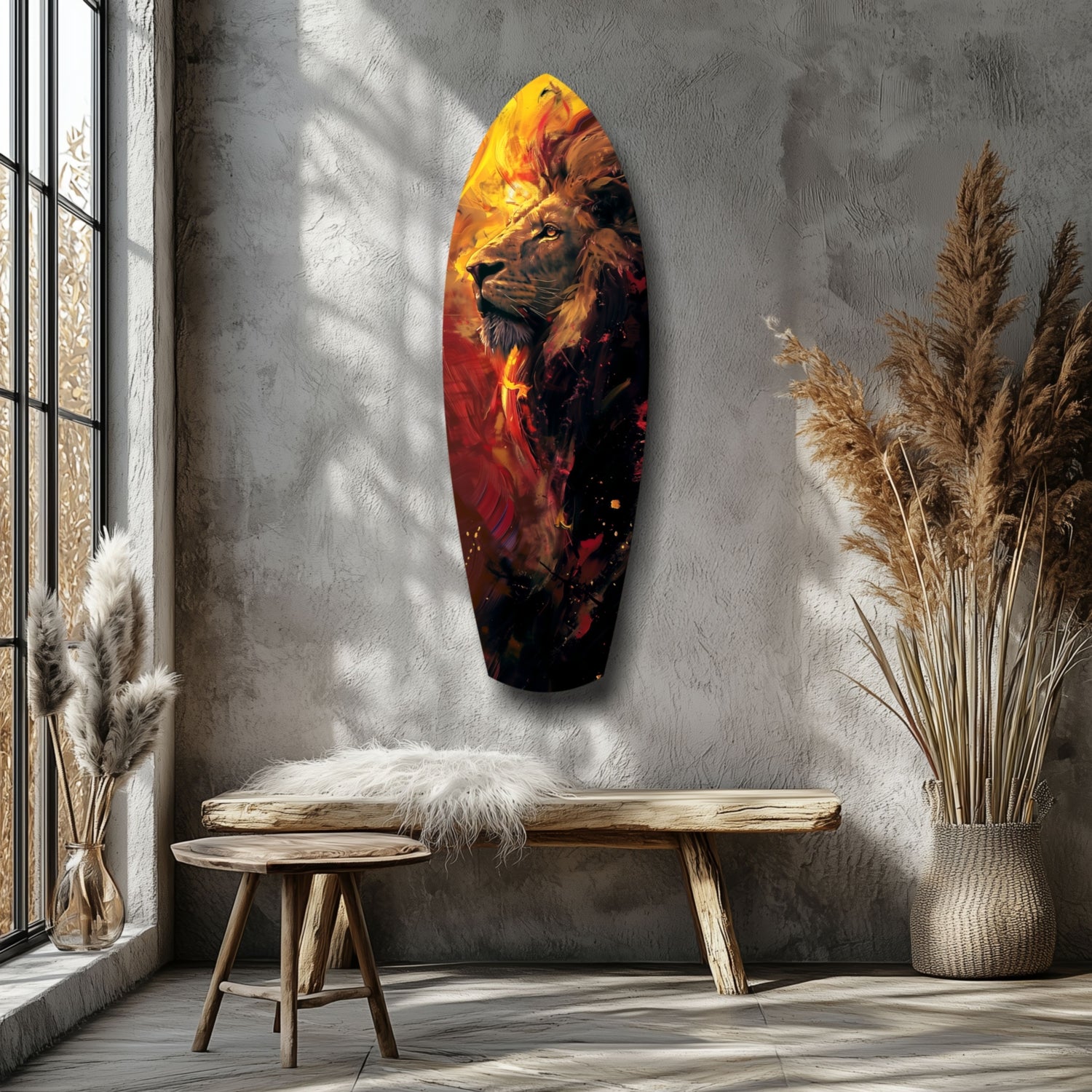 Lion Pride V6 Glass Wall Art.