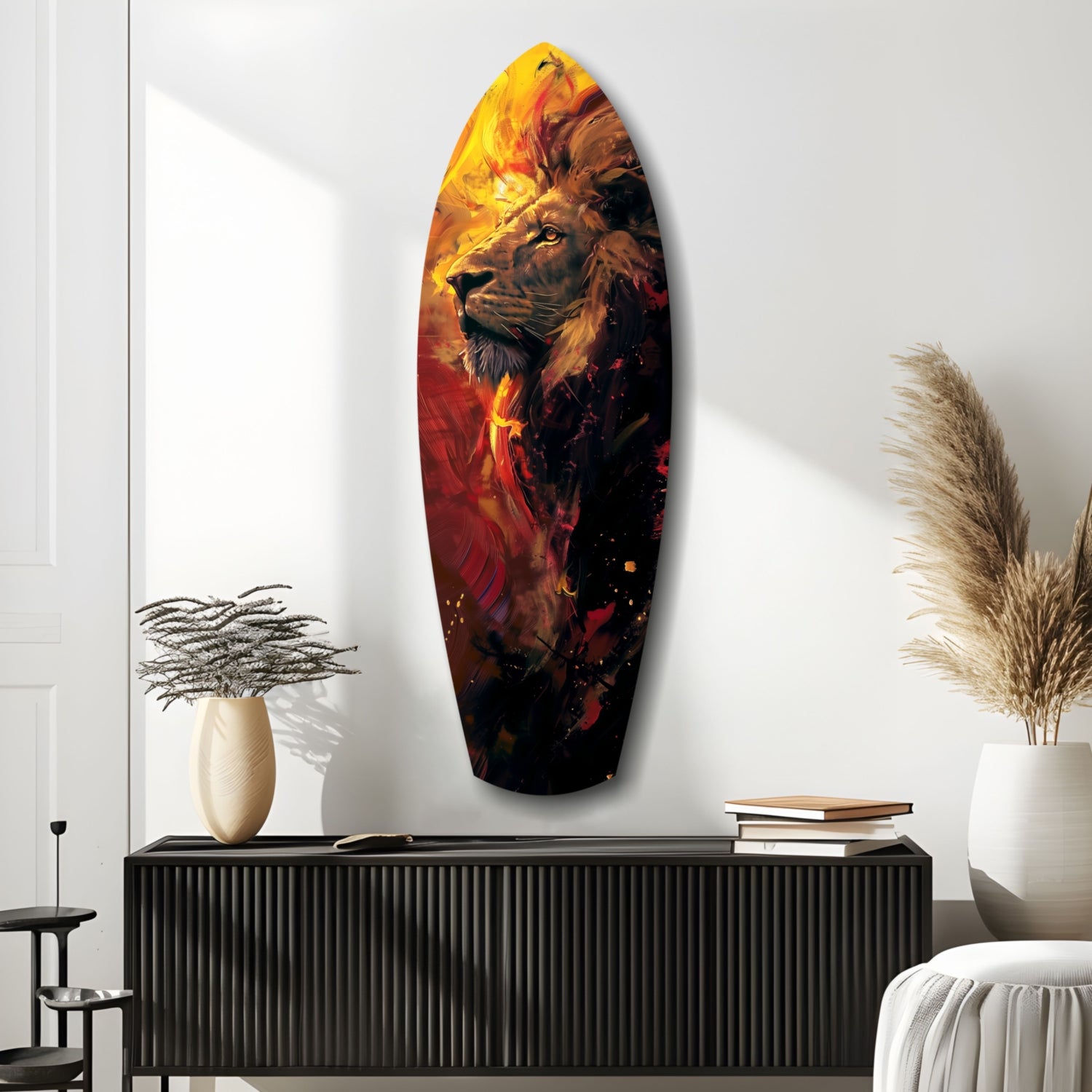 Lion Pride V6 Glass Wall Art.