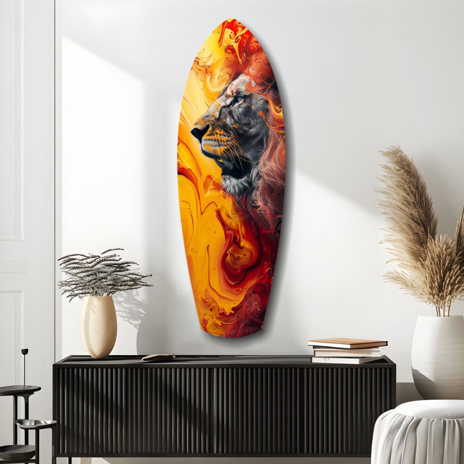 Lion Pride V7 Glass Wall Art.