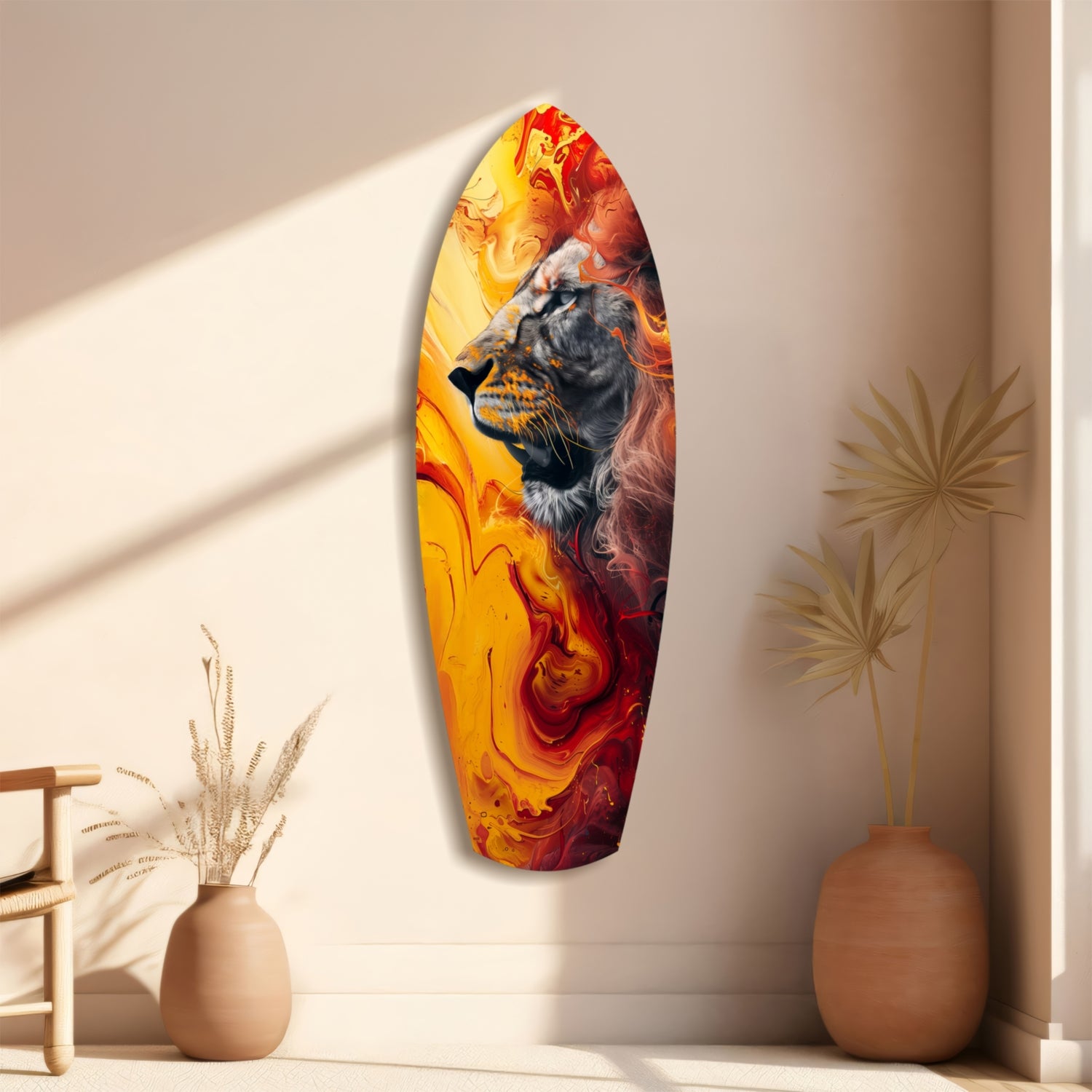 Lion Pride V7 Glass Wall Art.