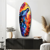 Alone Wolf V4 Glass Wall Art.