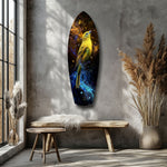 Yellow Bird Glass Wall Art.