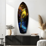 Yellow Bird Glass Wall Art.