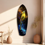 Yellow Bird Glass Wall Art.