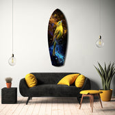 Yellow Bird Glass Wall Art.
