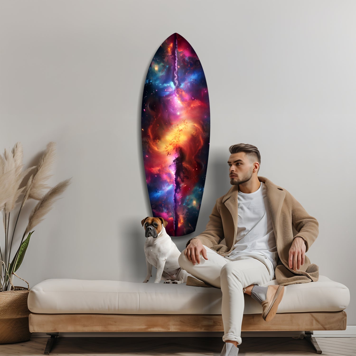 Safrane Space Glass Wall Art.