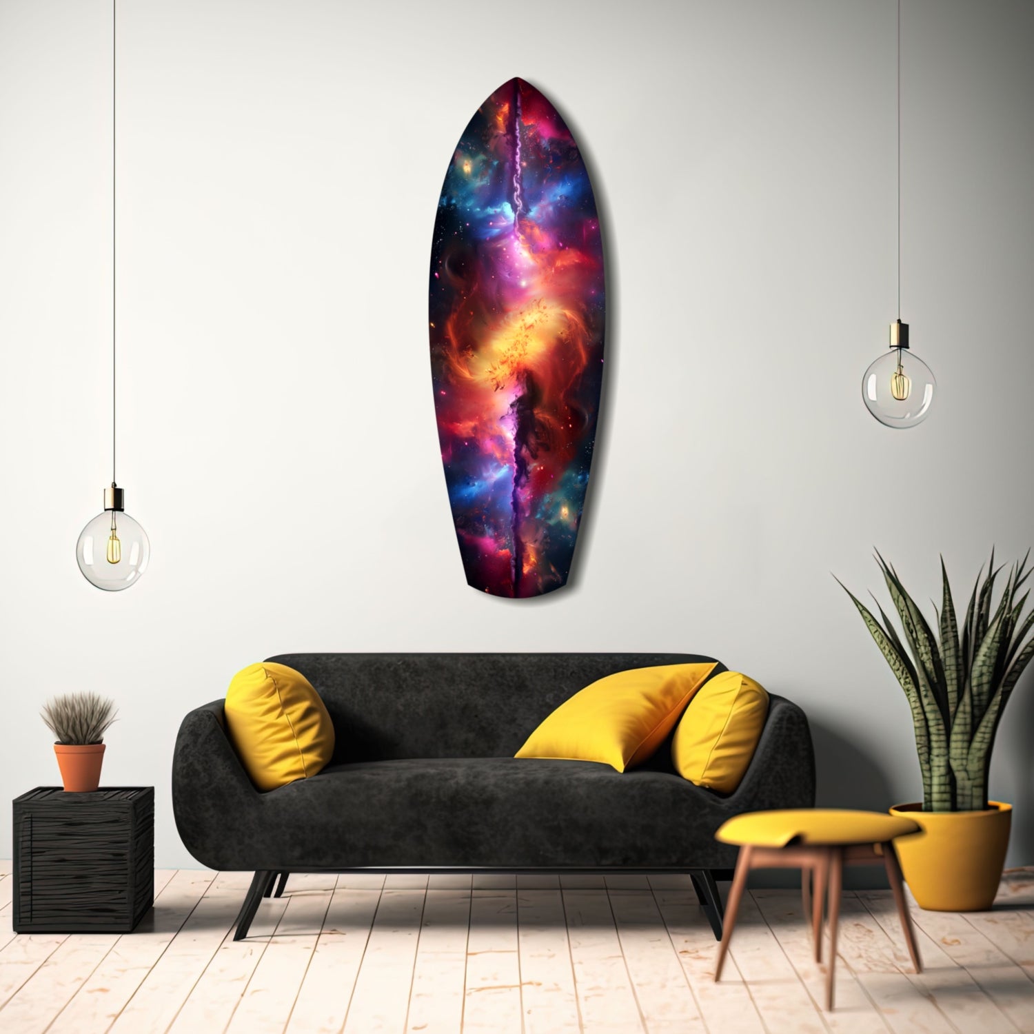 Safrane Space Glass Wall Art.