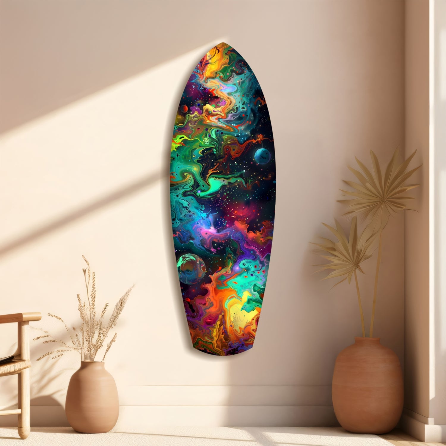 Kinetic Cosmos Glass Wall Art.