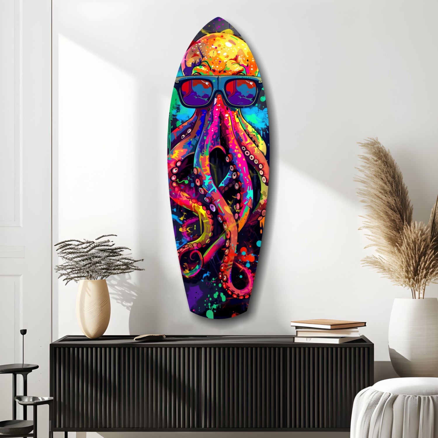 Mr Octopus Glass Wall Art.