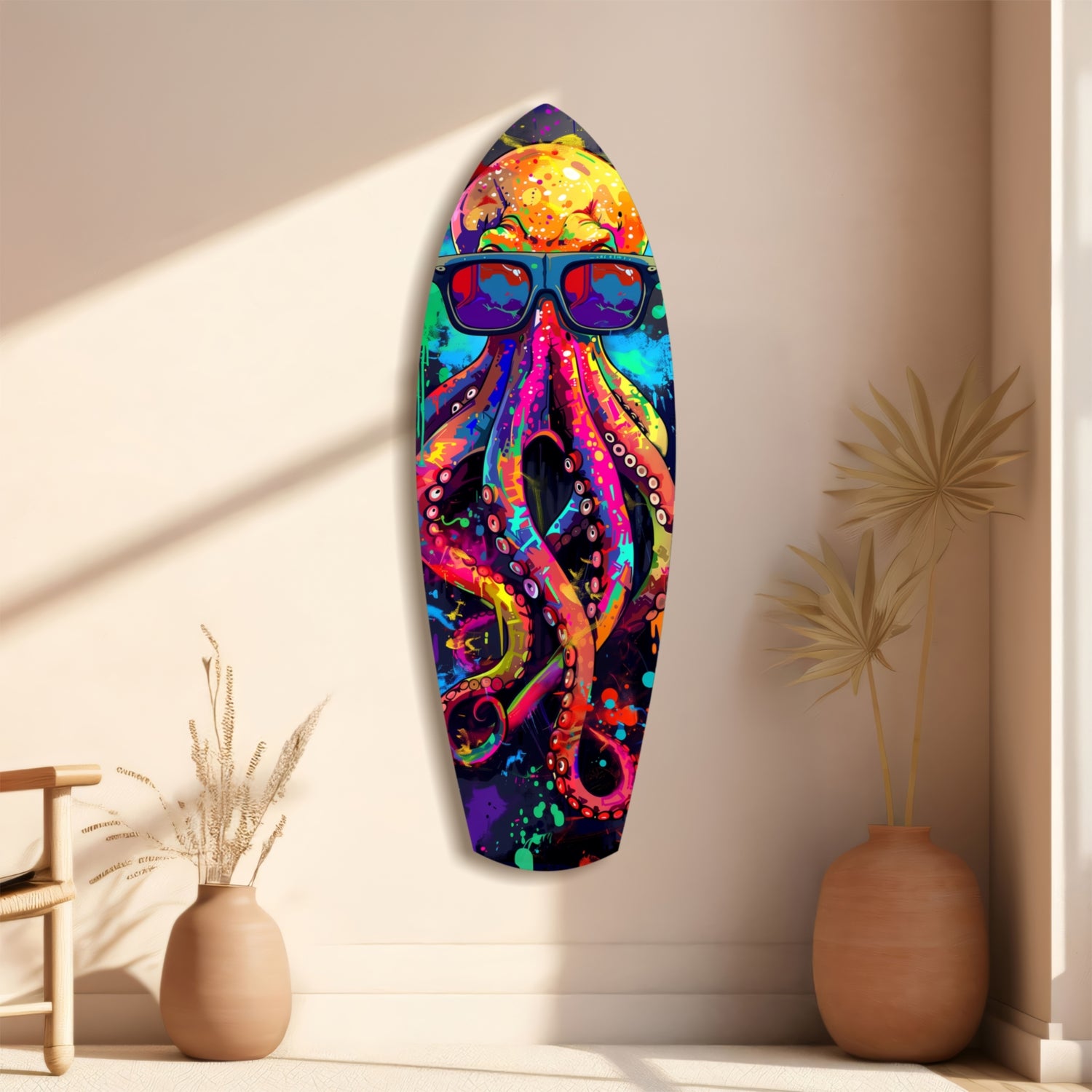 Mr Octopus Glass Wall Art.